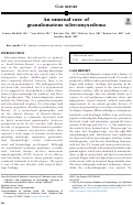 Cover page: An unusual case of granulomatous scleromyxedema.