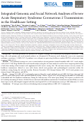 Cover page: Integrated Genomic and Social Network Analyses of SARS-CoV-2 Transmission in the Healthcare Setting