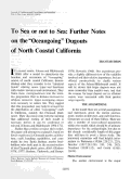 Cover page: To Sea or not to Sea: Further Notes on the "Oceangoing" Dugouts of North Coastal California