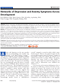 Cover page: Networks of Depression and Anxiety Symptoms Across Development