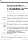 Cover page: Compatibility of High-Moisture Storage for Biochemical Conversion of Corn Stover: Storage Performance at Laboratory and Field Scales