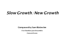 Cover page: Slow Growth/New Growth