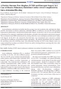 Cover page: A Positive Outcome Post Alteplase, ECMO and Emergent Surgery in a  Case of Massive Pulmonary Embolism Cardiac Arrest Complicated by  Intra-Abdominal Bleeding