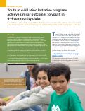 Cover page: Youth in 4-H Latino Initiative programs achieve similar outcomes to youth in 4-H community clubs