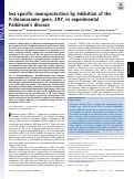 Cover page: Sex-specific neuroprotection by inhibition of the Y-chromosome gene, SRY, in experimental Parkinsons disease.