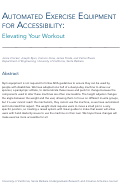 Cover page: Automated Exercise Equipment for Accessibility: Elevating Your Workout