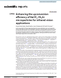 Cover page: Enhancing the upconversion efficiency of NaYF<sub>4</sub>:Yb,Er microparticles for infrared vision applications.