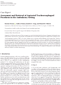 Cover page: Assessment and Retrieval of Aspirated Tracheoesophageal Prosthesis in the Ambulatory Setting.