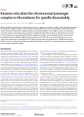Cover page: Kinesins relocalize the chromosomal passenger complex to the midzone for spindle disassembly