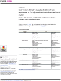 Cover page: Correction: Health risks to children from exposure to fecally-contaminated recreational water.