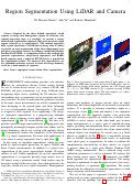 Cover page: Region Segmentation Using LiDAR and Camera