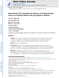 Cover page: Randomized Trial to Evaluate the Efficacy of the Nanodropper Device for Pupillary Dilation and Cycloplegia in Children