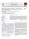 Cover page: Biological Motion induced mu suppression is reduced in Early Psychosis (EP) patients with active negative symptoms and Autism Spectrum Disorders (ASD)