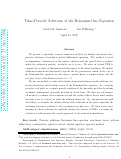 Cover page: Time-periodic solutions of the Benjamin-Ono equation