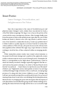 Cover page: Insect Poetics: James Grainger, Personification, and Enlightenments