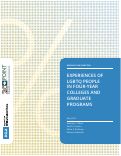 Cover page of Experiences of LGBTQ People in Four-Year Colleges and Graduate Programs