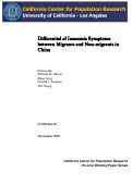 Cover page: Differential of Insomnia Symptoms between Migrants and Non-migrants in China