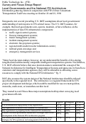 Cover page: Survey and Focus Group Report: Local Governments and the National ITS Architecture