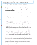 Cover page: The effect of dose on the antimalarial efficacy of artemether–lumefantrine: a systematic review and pooled analysis of individual patient data