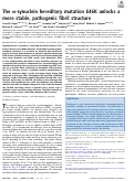 Cover page: The α-synuclein hereditary mutation E46K unlocks a more stable, pathogenic fibril structure