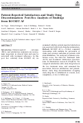 Cover page: Patient-Reported Satisfaction and Study Drug Discontinuation: Post-Hoc Analysis of Findings from ROCKET AF