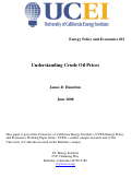 Cover page of Understanding Crude Oil Prices