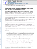 Cover page: Case‐control study of cumulative cigarette tar exposure and lung and upper aerodigestive tract cancers