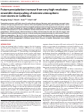 Cover page: Future precipitation increase from very high resolution ensemble downscaling of extreme atmospheric river storms in California