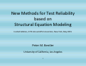 Cover page of New Methods for Test Reliabiltity based on Structural Equation Modeling