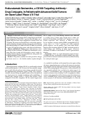 Cover page: Praluzatamab Ravtansine, a CD166-Targeting Antibody-Drug Conjugate, in Patients with Advanced Solid Tumors: An Open-Label Phase I/II Trial.