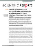 Cover page: The role of membrane ERα signaling in bone and other major estrogen responsive tissues.