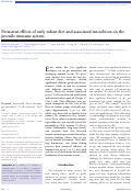 Cover page: Persistent effects of early infant diet and associated microbiota on the juvenile immune system