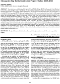 Cover page: Chesapeake Bay Nutria Eradication Project: Update 2009-2014