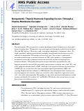 Cover page: Nongenomic Thyroid Hormone Signaling Occurs Through a Plasma Membrane–Localized Receptor