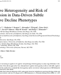 Cover page: Cognitive Heterogeneity and Risk of Progression in Data-Driven Subtle Cognitive Decline Phenotypes.