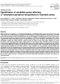 Cover page: Identification of candidate genes affecting Δ9-tetrahydrocannabinol biosynthesis in Cannabis sativa