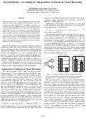 Cover page: Beyond Markov: Accounting for Independence Violations in Causal Reasoning