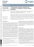 Cover page: Total synthesis, biological evaluation and biosynthetic re-evaluation of Illicium-derived neolignans.