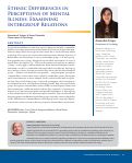 Cover page of Ethnic Differences In Perceptions of Mental Illness: Examining Intergroup Relations