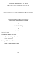 Cover page: English teachers in Mexico: Initial preparation and the realities of practice.