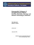 Cover page: Demographic Pathways of Intergenerational Effects: Fertility, Mortality, Marriage and Women's Schooling in Indonesia