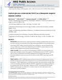 Cover page: Sodium glucose cotransporter SGLT1 as a therapeutic target in diabetes mellitus