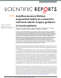 Cover page: Autofluorescence lifetime augmented reality as a means for real-time robotic surgery guidance in human patients