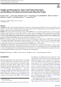 Cover page: Healthcare Mistreatment, State-Level Policy Protections, and Healthcare Avoidance Among Gender Minority People.