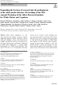 Cover page: Expanding the horizon of research into the&nbsp;pathogenesis of the white matter diseases: Proceedings of the 2021 Annual Workshop of the Albert Research Institute for White Matter and Cognition.