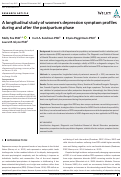 Cover page: A longitudinal study of women's depression symptom profiles during and after the postpartum phase.