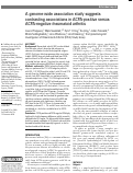 Cover page: A genome-wide association study suggests contrasting associations in ACPA-positive versus ACPA-negative rheumatoid arthritis