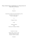 Cover page: Design, Implementation and Evaluation of a Storage System for Delay-Tolerant Networks