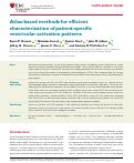 Cover page: Atlas-based methods for efficient characterization of patient-specific ventricular activation patterns