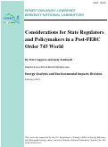 Cover page: Considerations for State Regulators and Policymakers in a Post-FERC Order 745 World